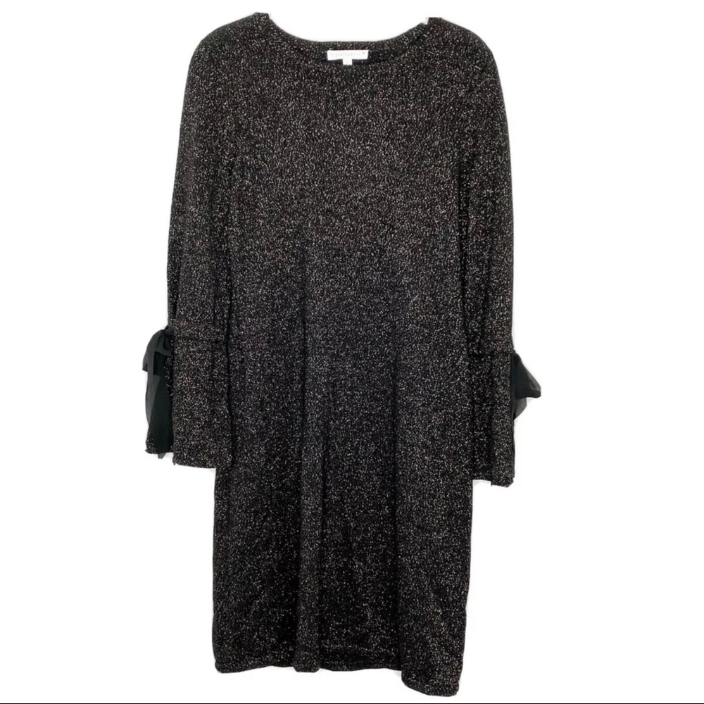 TALBOTS RSVP Sparkle bell sleeve Sweater Dress